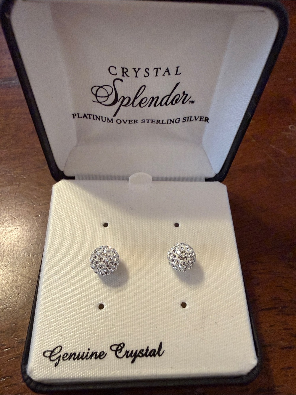 White Pavé Stud Earrings